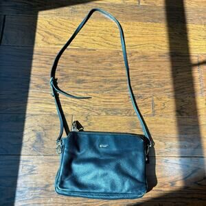 Paul Costelloe Black Leather Crossbody Essential Classic